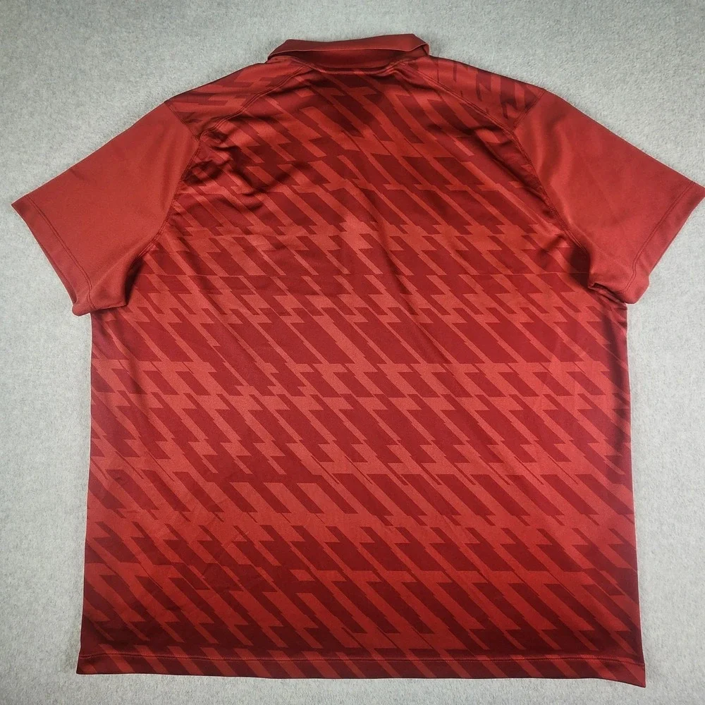 Stanford Cardinal Embroidered Polo Golf Shirt Mens XXL Red Nike Dri-Fit Athletic